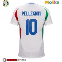 Moške Nogometnih dresov Italija Lorenzo Pellegrini #10 Gostujoči EP 2024 Kratki rokavi